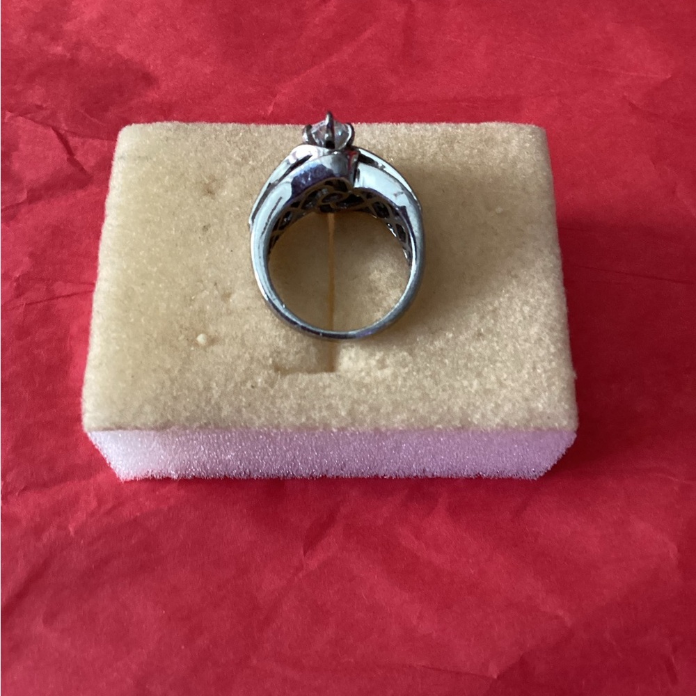 Elegant Diamond Simulate Silver Ring - image 2